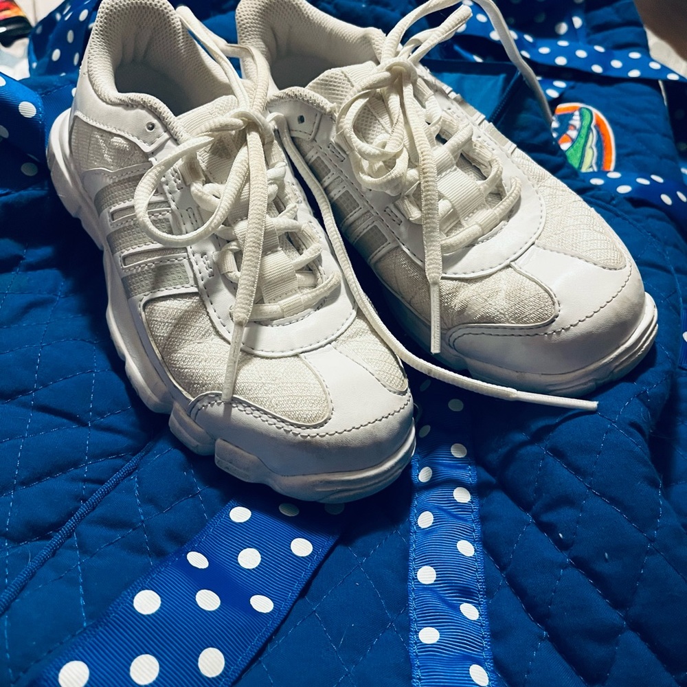 Adidas Girls Triple Cheer Shoes Ortholite - Sports Uniform Youth Shoes